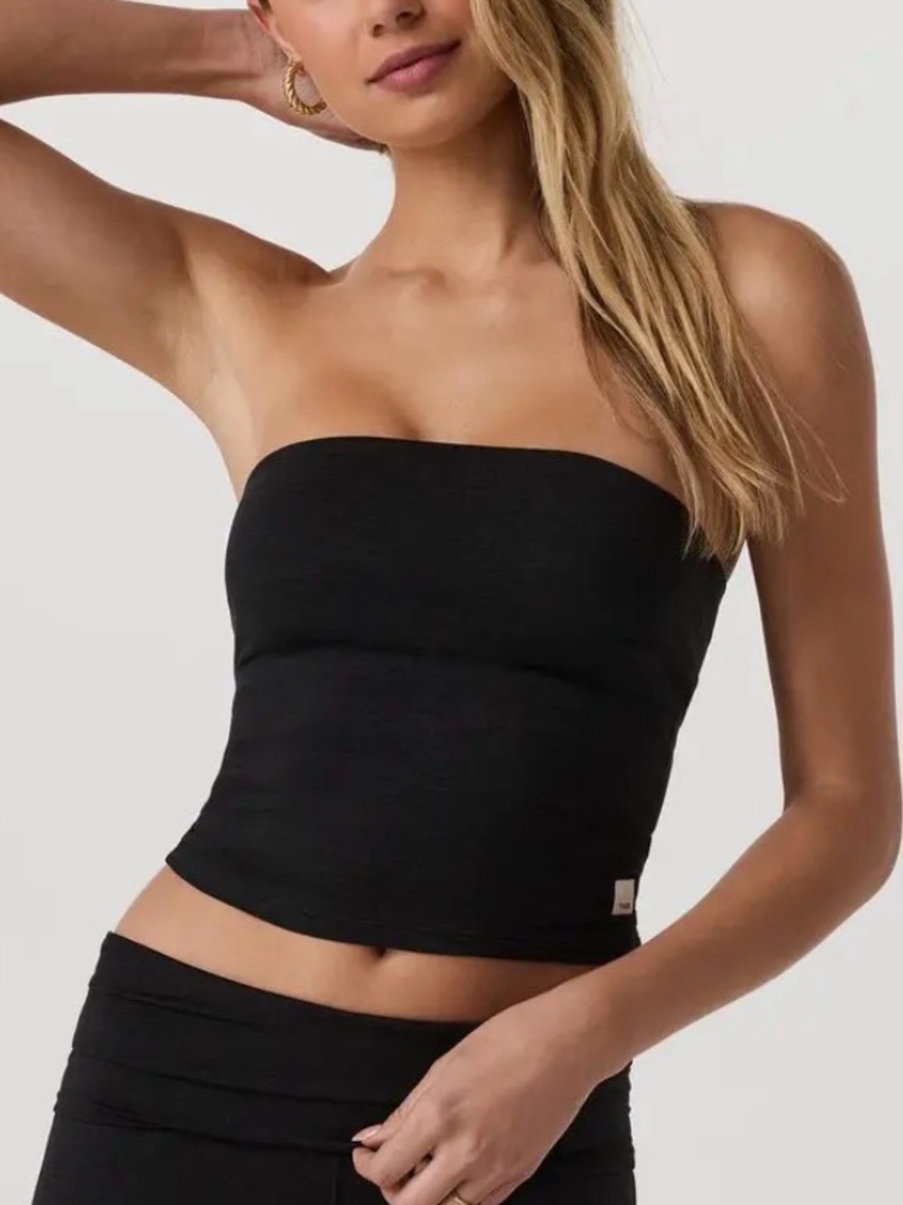 Vuori Black Tube Top - Women's Stretch Tank
